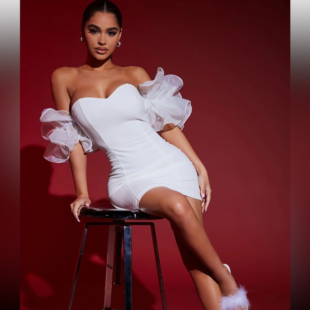 White mini dress